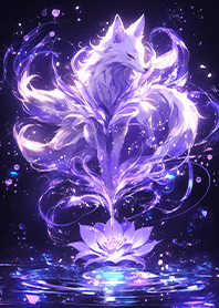 Dreamy Purple Lotus Fox