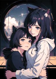 可愛女孩主題 兩位貓耳少女1