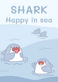 Shark happy in sea!