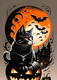 浮世絵万聖節猫 720380