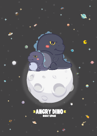Angry Dino Night Space Planet