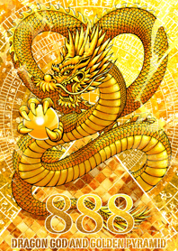 Dragon god and golden pyramid 8