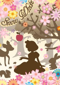 Snow White Silhouette Flower -