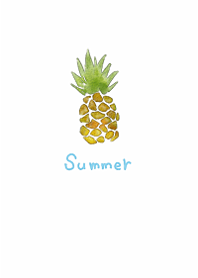 Watercolor refreshing pineapple1.