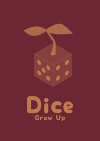 Dice Grow up  Burgundy