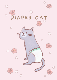 Diaper cat (flower pattern)