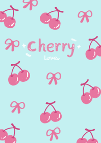 Cherry love blue cute