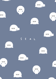 Seal Pattern /white & navy
