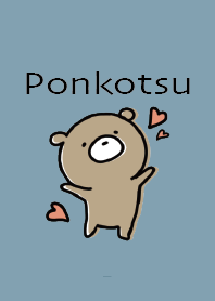 Beige Blue ; Bear Ponkotsu 3