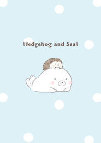 Hedgehog and Seal -blue- Dot