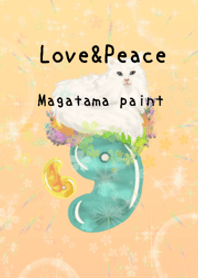 My Art Magatama paint 101 white cat