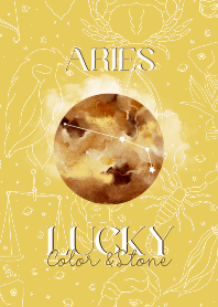 ARIES SIGN LUCKY COLOR & STONE