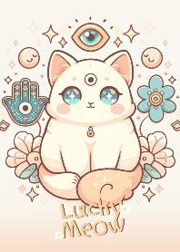 แมวนำโชค &ดวงตาปีศาจ ป้องกันภัย (ลาเต้)