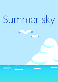 Summer sky and blue ocean