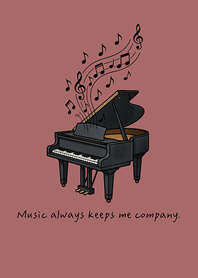 Lovely musical instruments(pink orange)