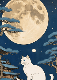 Cat under the Moon dEe43b