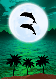 Lucky Blue Moon double dolphins 2