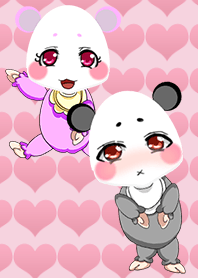 ゆるふわベイビーぱんだ白黒 ピンク Line 着せかえ Line Store