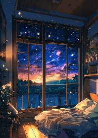 The starry night sky V1