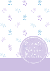 Purple and Blue Flower Pattern