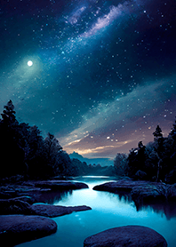 Beautiful starry night view#2870