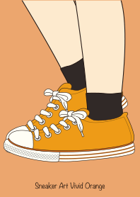 Sneaker Art Vivid Orange