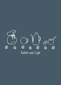 Rabbit and Cafe -navy-