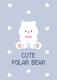 Cute polar bear pattern [blue]
