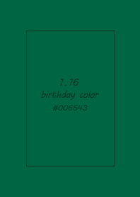 birthday color - January 16