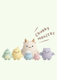 Cute chubby monster_green