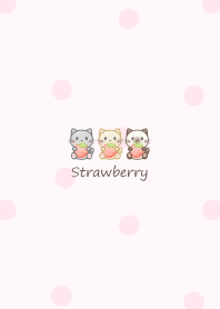 Small Cat and Ichigo -pink- dot
