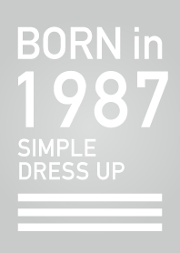 Born in 1987/Simple dress-up