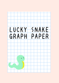 LUCKY SNAKE GRAPH PAPER/LIGHT PINK