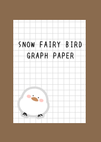 SNOW FAIRY BIRD GRAPH PAPER-BROWN