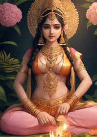 พระแม่ลักษมีและดอกบัว