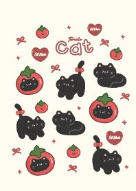 แมวดำน่ารักมินิมอล มะเขือเทศ :D