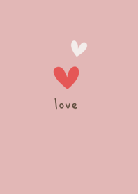 Simple heart pattern of dull pink.