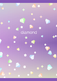 オーロラの中のダイヤモンド 紫色