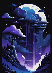 暗夜的月-背景 A000B6