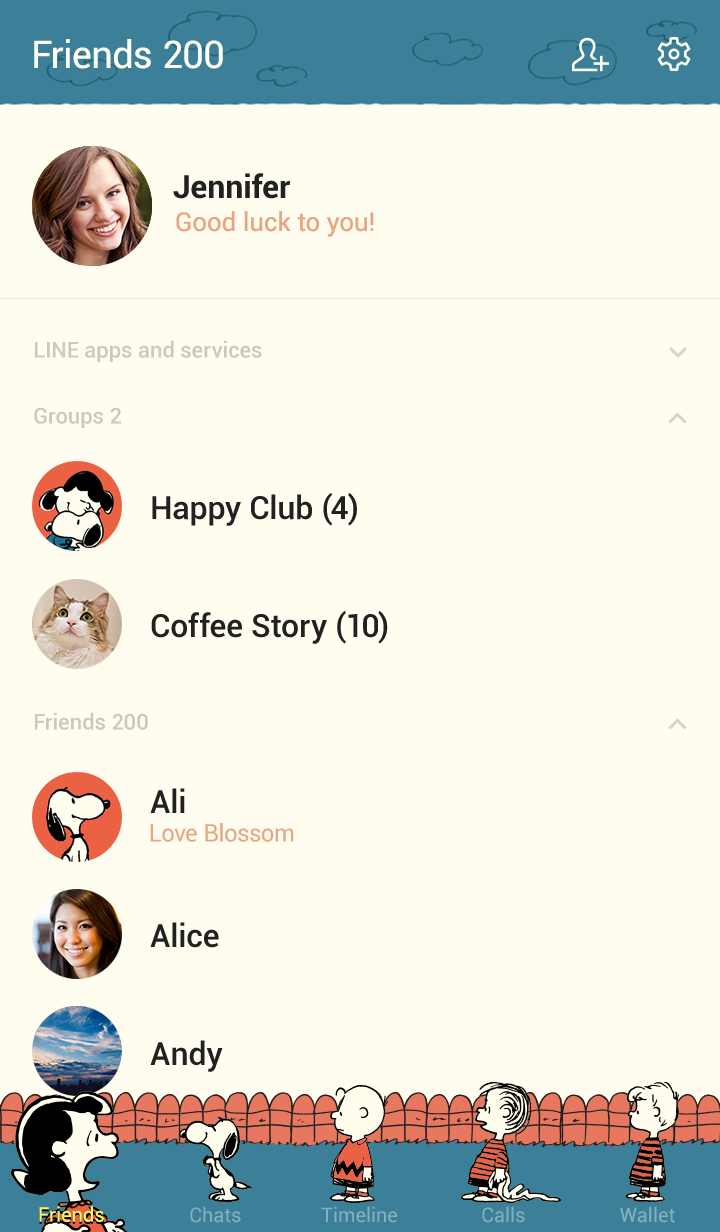 Line Official Themes Snoopy Peanuts 60 S