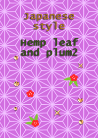 Japanese style<Hemp leaf and plum2>