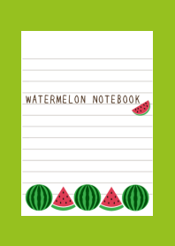 WATERMELON NOTEBOOK/GREEN/RED