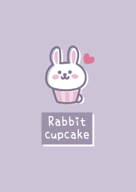 Rabbit cupcake <Heart> purple