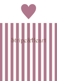 Stripe&Heart - SmokyLilac+Beige -