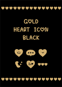 GOLD HEART ICON BLACK