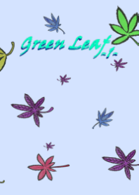 Green leaf-1- Blue