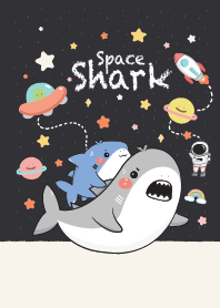 Shark On Space Black