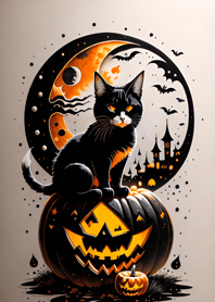 halloween cat D0F2D5