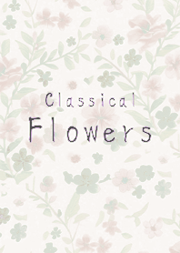 美麗古典系花(米色)