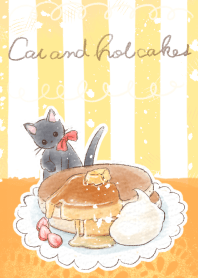 Cat and hot cakes